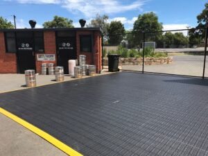 Black with yellow edge strip ATT Flooring
