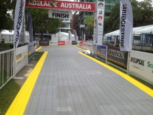 Solar Challenge 2013 Finish Line Temporary Flooring ATT Adelaide 2