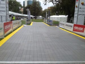 Solar Challenge 2013 Finish Line Temporary Flooring ATT Adelaide